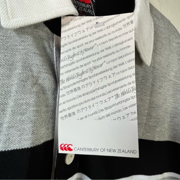 NWT Canterbury of New Zealand Jersey sz XL 100% Cotton Polo stripes Men’s Unisex - Picture 8 of 12